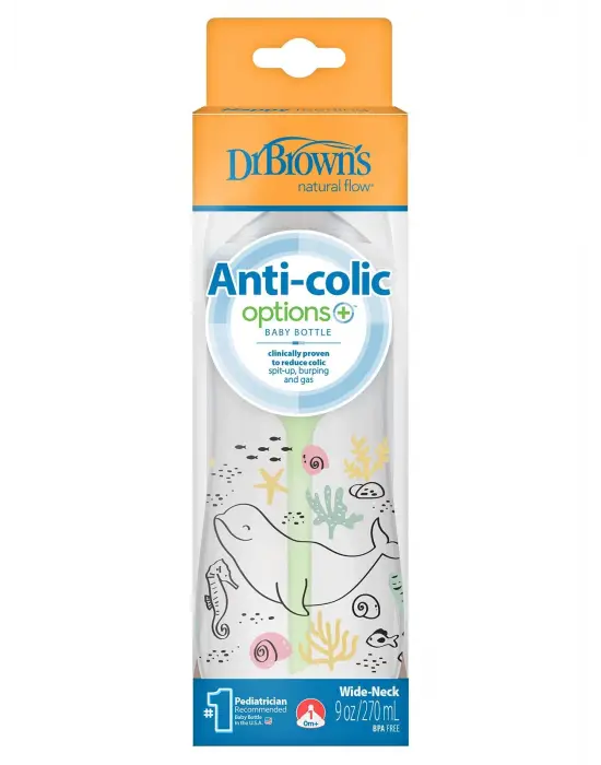 Dr.Browns Geniş Ağız PP Antikolik Options Biberon  270 ml Kız