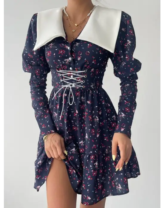 Dreamy İp Detaylı Mini Elbise