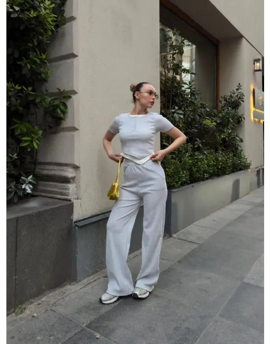 Modern Gri Alt Üst Takım