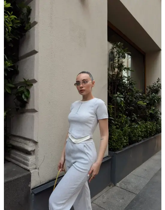 Modern Gri Alt Üst Takım