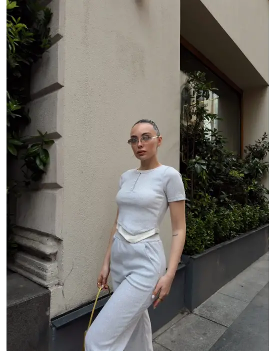 Modern Gri Alt Üst Takım