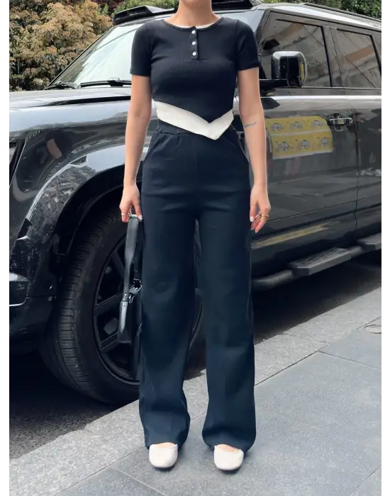 Modern Siyah Alt Üst Takım