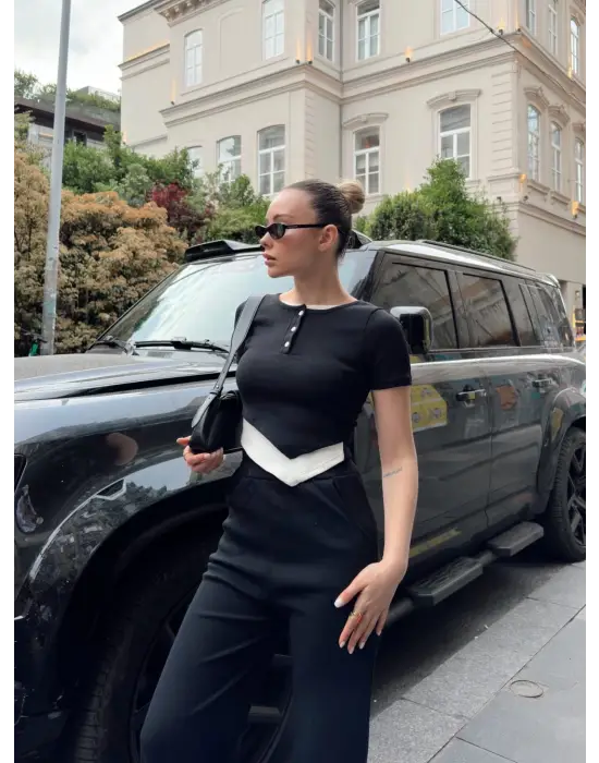 Modern Siyah Alt Üst Takım