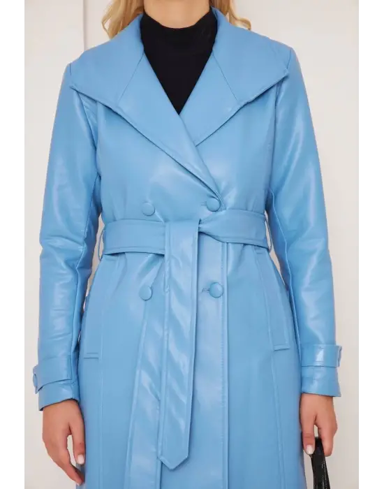 Trendy Uzun Deri Kaban