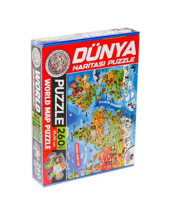 Omarı Parça Dünya Haritası Puzzle Seti