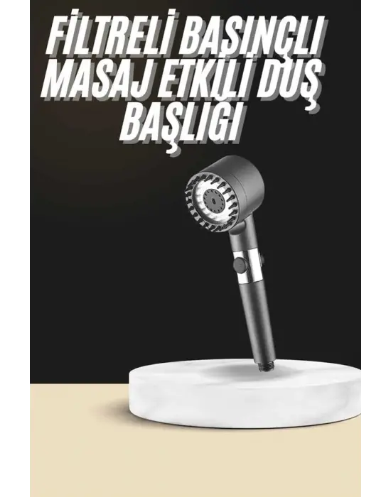 Duş Başlığı Profesyonel Masaj Başlıklı 3 Modlu Yeni Nesil Masaj Uçlu Su Tasarruflu