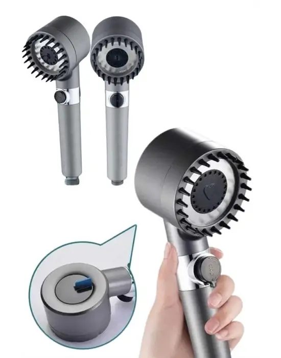 Duş Başlığı Profesyonel Masaj Başlıklı 3 Modlu Yeni Nesil Masaj Uçlu Su Tasarruflu
