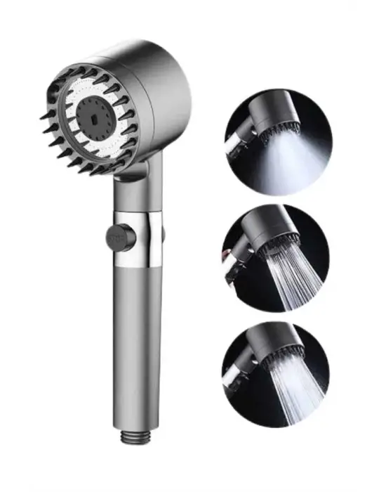 Duş Başlığı Profesyonel Masaj Başlıklı 3 Modlu Yeni Nesil Masaj Uçlu Su Tasarruflu