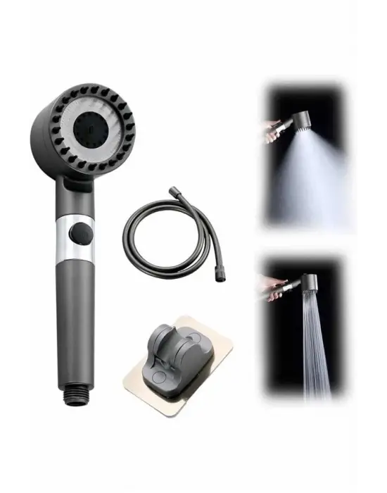 Duş Başlığı Yüksek Basınçlı Masaj Taraklı 3 Kademeli