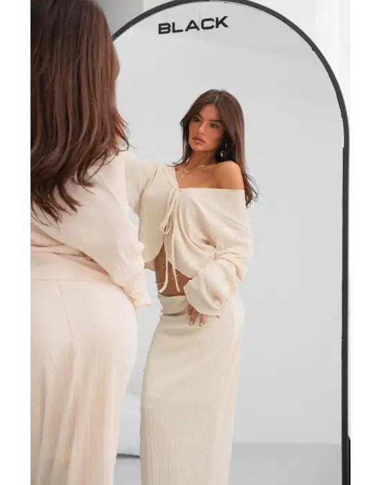 Düşük Bel Maxi Boy Etek