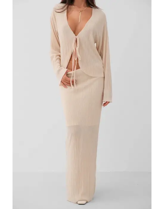 Düşük Bel Maxi Boy Etek