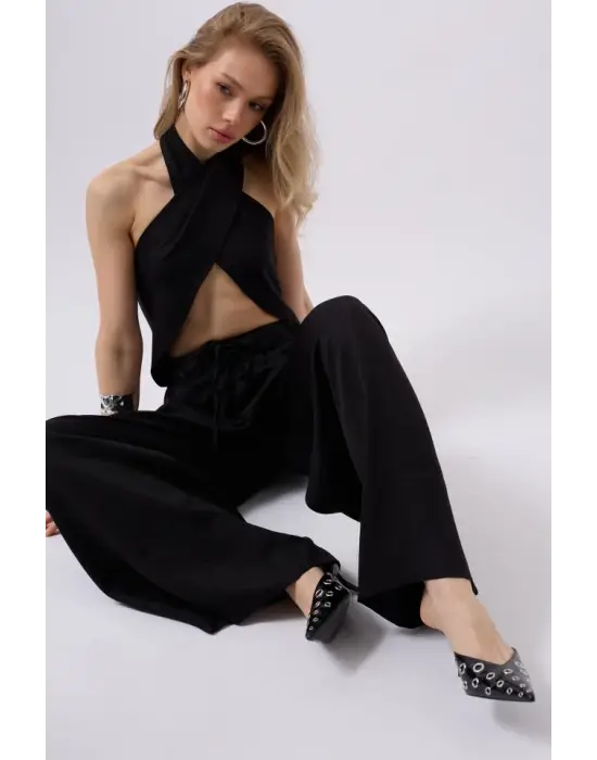 Omarı Rahat ve Şık Keten Oversize Pantolon