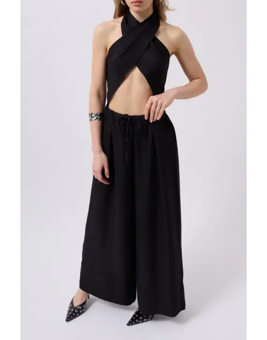 Omarı Rahat ve Şık Keten Oversize Pantolon