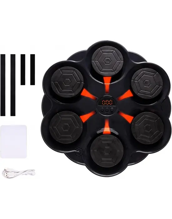 Duvar Boks Makinesi Müzikli Bluetooth Hoparlör Özellikli Led Işıklı Ritimli 9 Mod Seviye Ayarlı Box