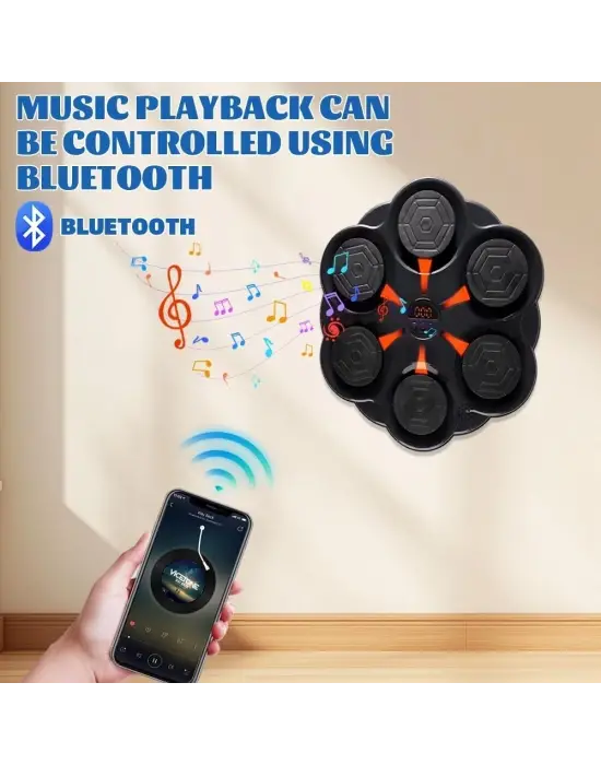 Duvar Boks Makinesi Müzikli Bluetooth Hoparlör Özellikli Led Işıklı Ritimli 9 Mod Seviye Ayarlı Box