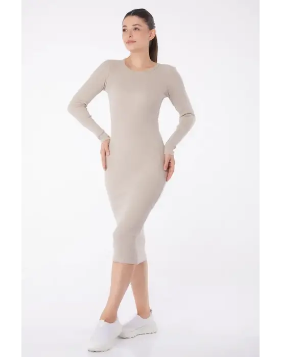 Omarı Rahat Kesim Kadın Midi Elbise