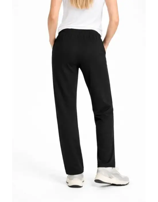 Düz Paça Beli Lastikli İpli Günlük Spor Eşofman Altı Rahat Fit - Siyah