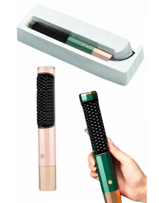 Düzleştirici Fırça Saç Düzleştirici Arada Fön Tarak Taşınabilir