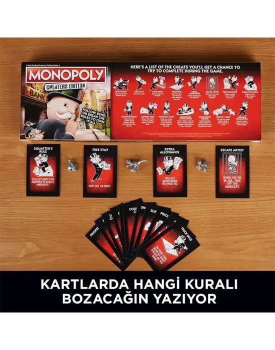 E1871 Hasbro Gaming - Monopoly Cheaters Edition +8 yaş
