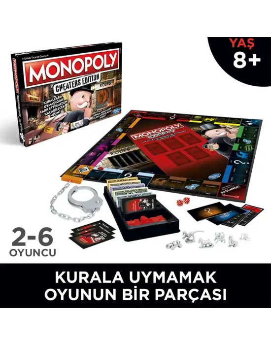 E1871 Hasbro Gaming - Monopoly Cheaters Edition +8 yaş