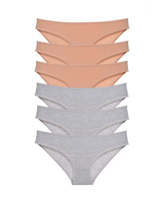 Omarı Süper Eko Likralı Kadın Slip Külot Seti