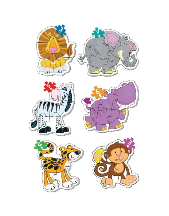 Omarı Eğlenceli ve Renkli Hayvan Puzzle Seti