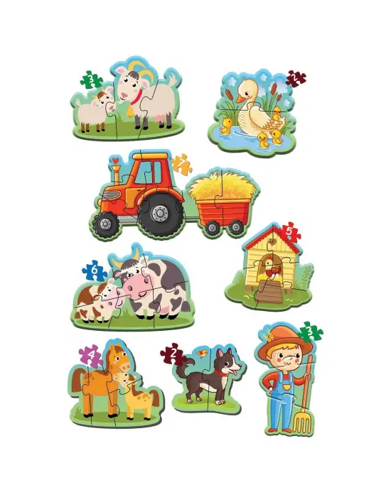 Omarı İlk Çiftlik Puzzle Oyunu - Bebekler İçin Eğlenceli Bulmaca