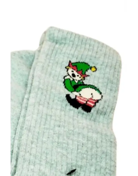 Omarı Eğlenceli Popo Baskılı Kolej Çorap Seti