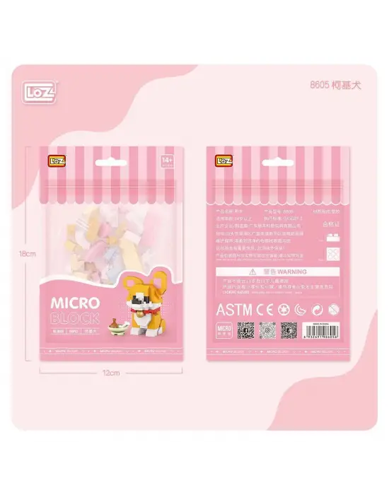 Omarı Renkli Köpek Blok Seti Mini Poşet