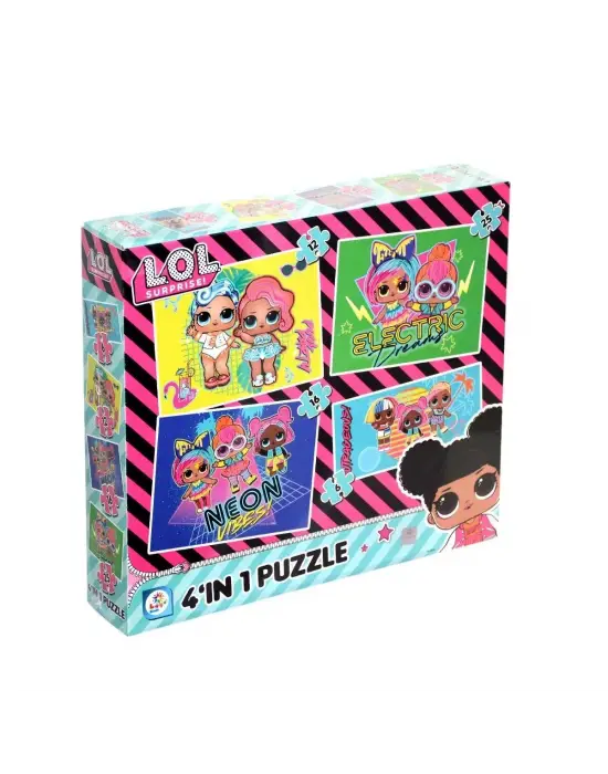 Omarı Eğlenceli 4ü1 Kutuda Kids Puzzle Seti