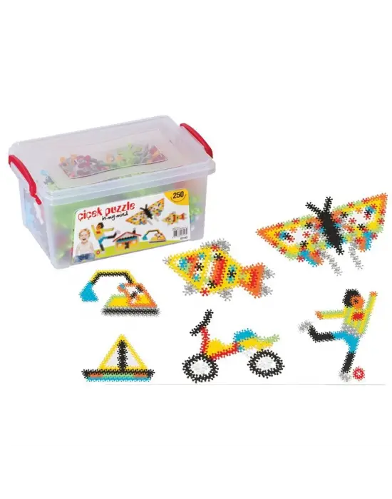 Omarı Renkli Çiçek Puzzle Parça Box Set