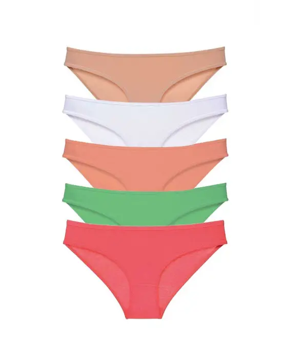 Omarı Likralı Kadın Slip Külot Seti - Renkli ve Konforlu Seçenekler