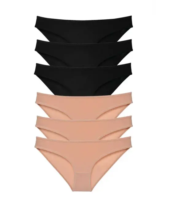 Eko Set Likralı Kadın Siyah Ten Slip