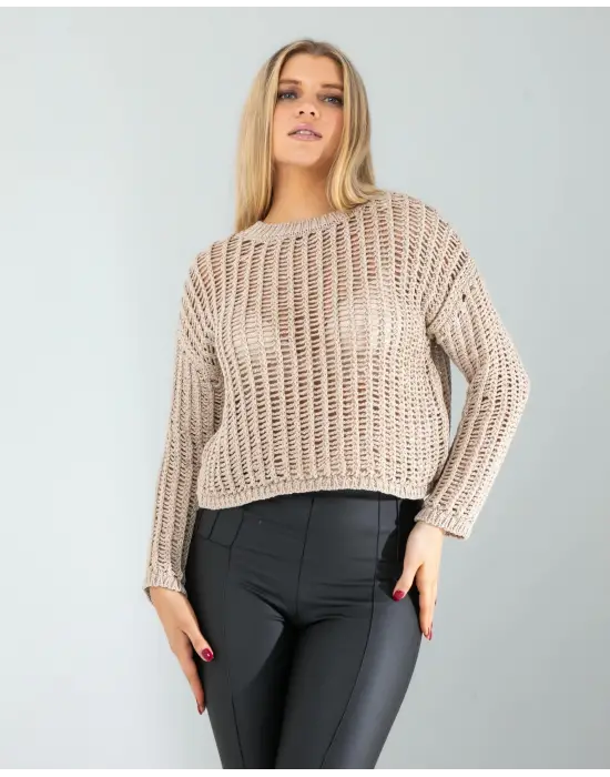 Çekici Simli Triko Kazak