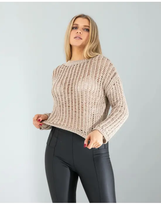 Çekici Simli Triko Kazak