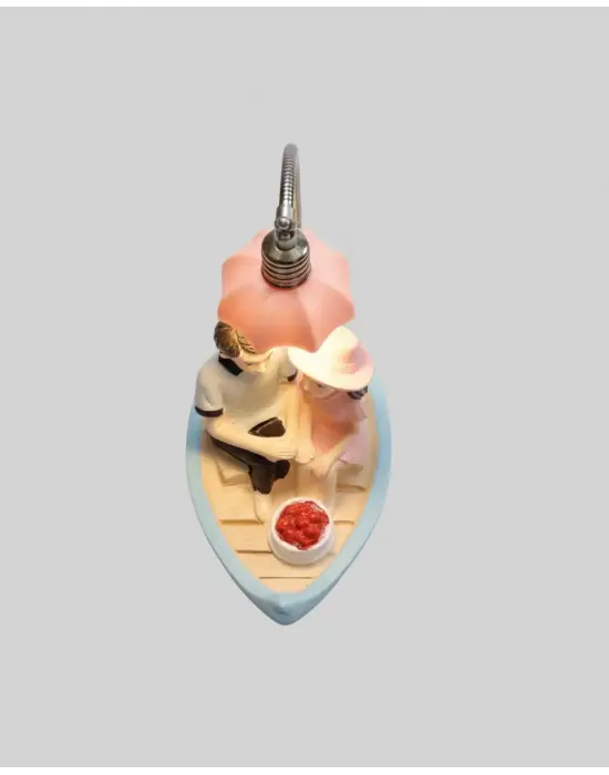 El Ele Tutuşan Çift Figürlü Dekoratif Gece Lambası Romantik Tasarım