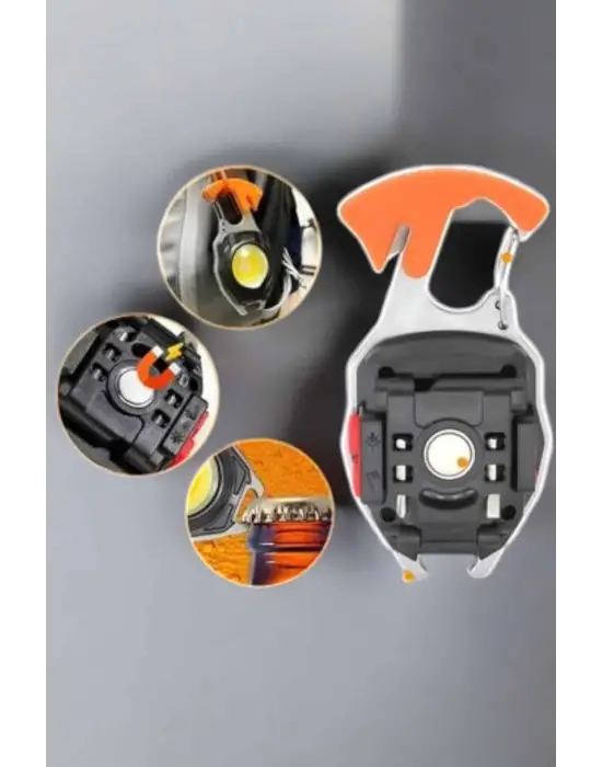 El Feneri Acil Işık Seti Tornavida Düdük Kapak Açma Kamp Lambası