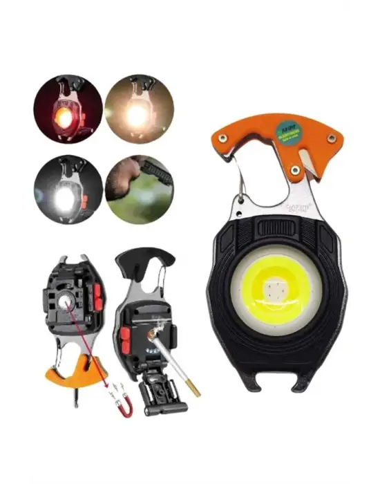 El Feneri Led Anahtarlık Çok Fonksiyonlu Mini Çakmak Özellikli