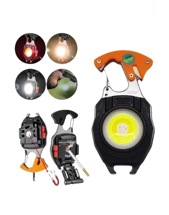 El Feneri Led Anahtarlık Çok Fonksiyonlu Mini Çakmak Özellikli