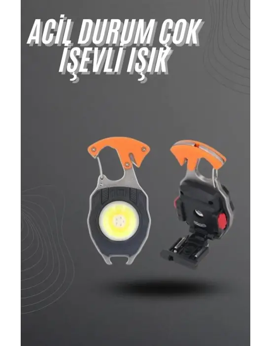 El Feneri Led Anahtarlık Çok Fonksiyonlu Mini Çakmak Özellikli