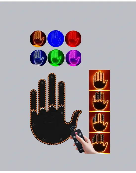 El Hareketiyle Kontrol Edilen 176 Led Amber Güvenlik Lambası