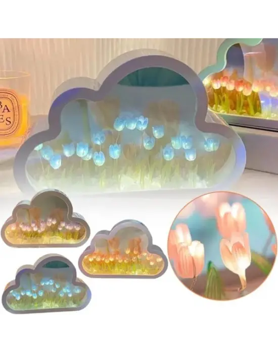 El Yapımı Büyük Boy Bulut Gece Lambası