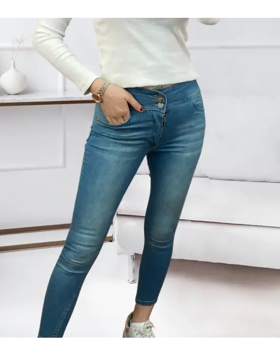 Omarı Yüksek Bel Skinny Jean Pantolon