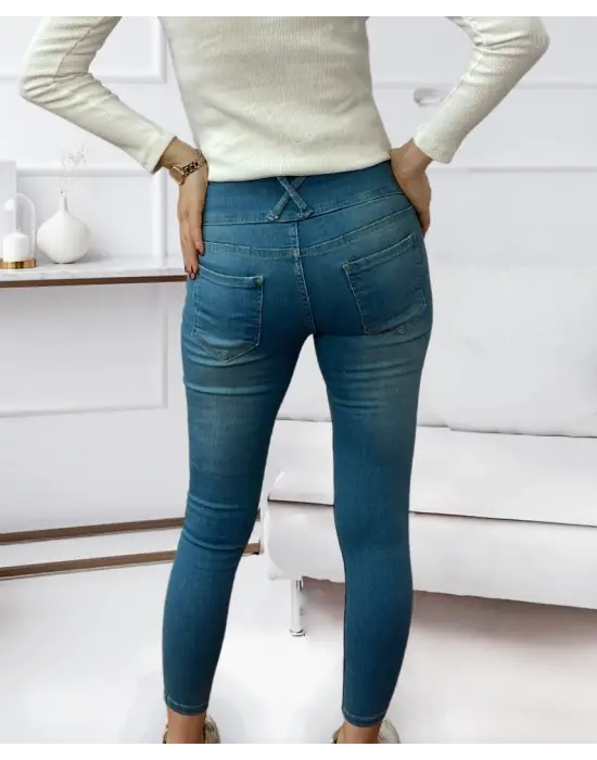 Omarı Yüksek Bel Skinny Jean Pantolon