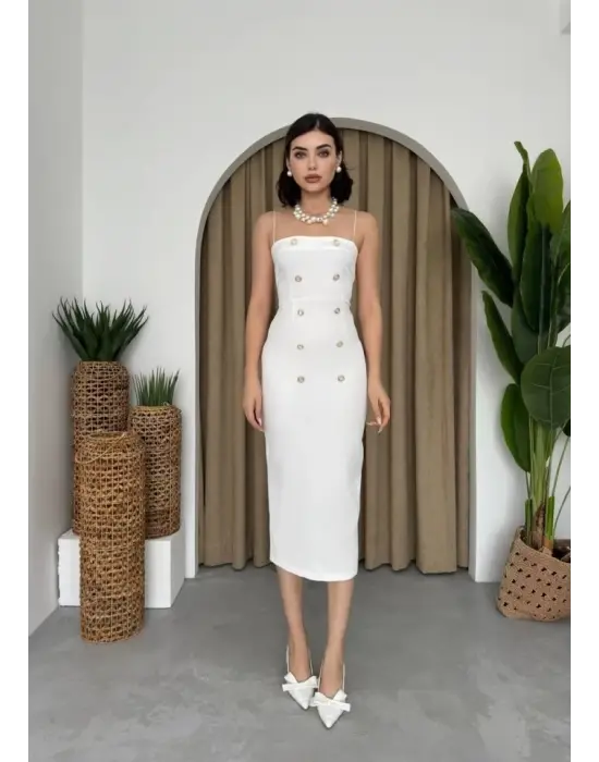 Omarı Zarif Siyah Maxi Elbise