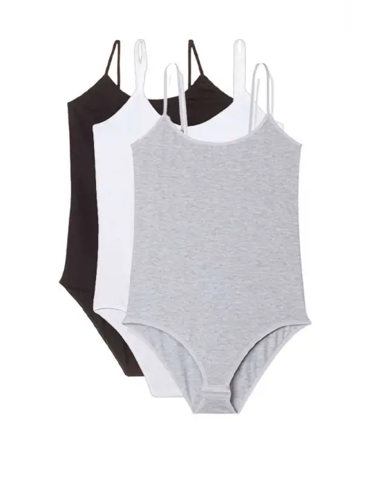 Omarı Çıtçıtlı İp Askılı Kadın Body Seti