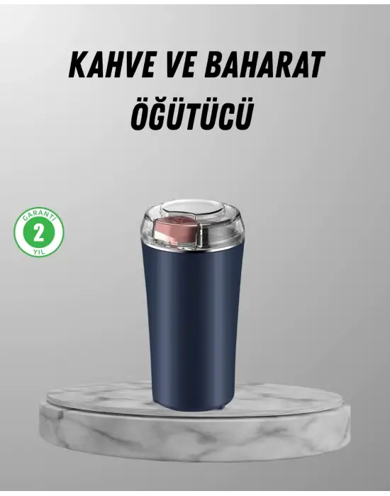 Elektrikli Kahve Ve Baharat Öğütücü – Güçlü Motor, Paslanmaz Çelik Gövde, Kolay Temizlik