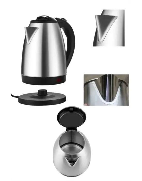 Elektrikli Paslanmaz Çelik Su Isıtcı Çelik Kettle 1.8 Lt. Uzun Ömürlü