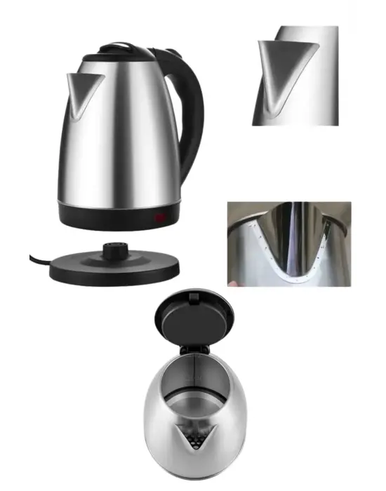 Elektrikli Paslanmaz Çelik Su Isıtcı Çelik Kettle 1.8 Lt. Uzun Ömürlü
