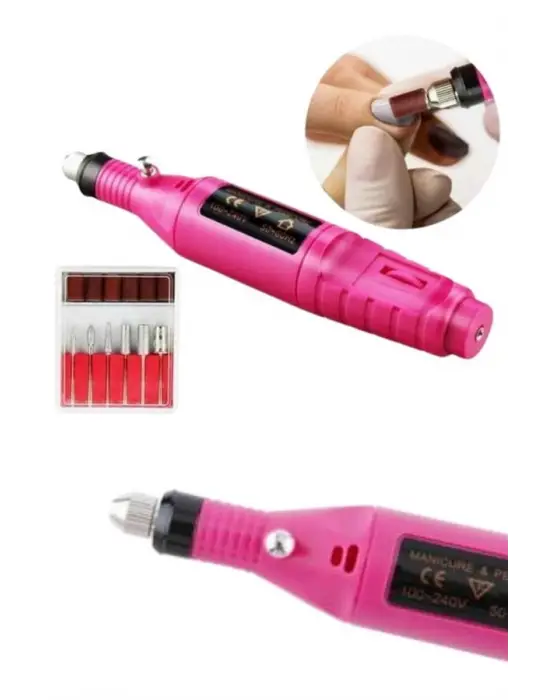 Elektrikli Profesyonel Manikür Pedikür Seti Değiştirilebilir Başlık Seçeneği